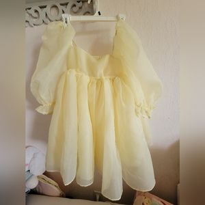 Selkie Baby Banana Puff Dress (Size XXS) (Yellow)